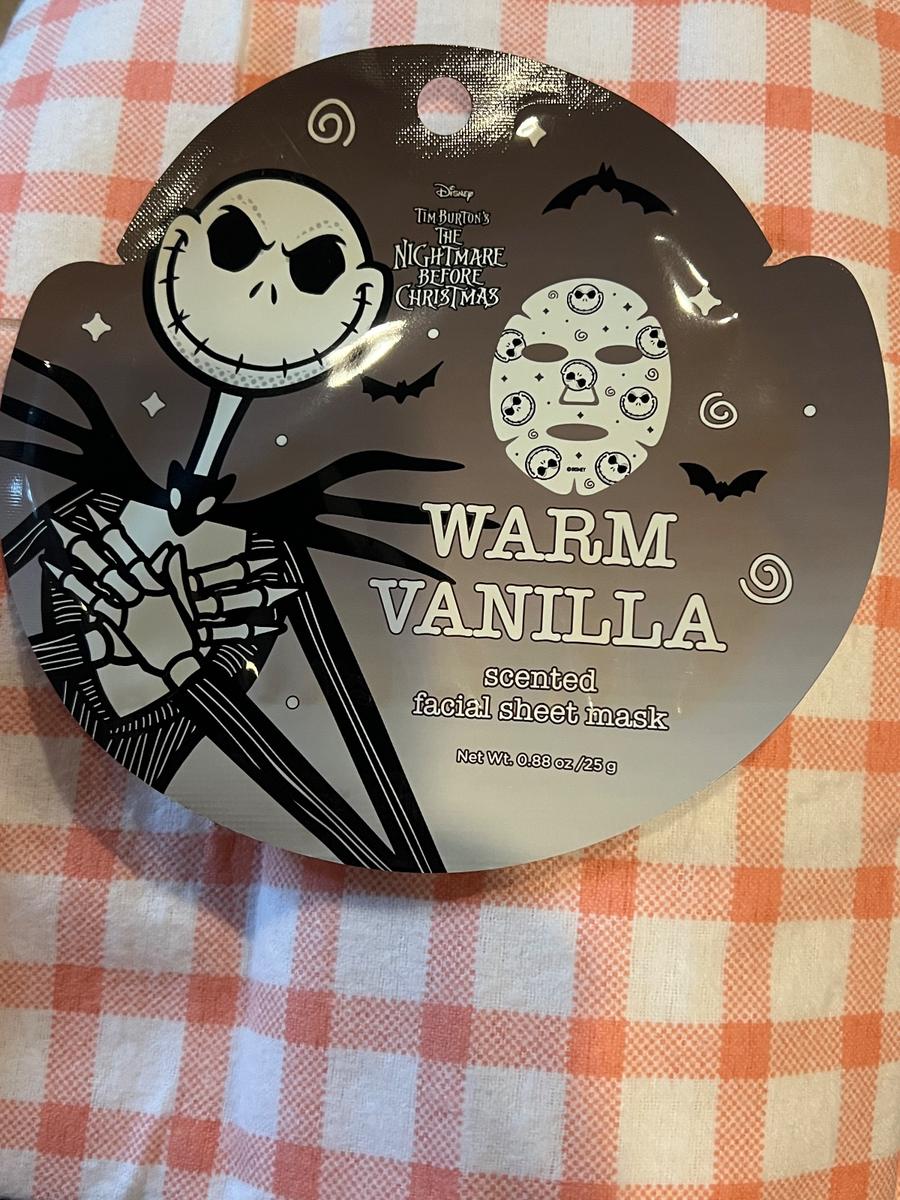 Nightmare Before Christmas Warm Vanilla Scented Facial Sheet Mask