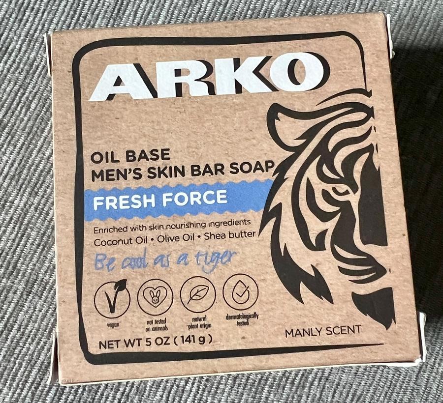 Arko Fresh Force Oil Base Men's Bar Soap 5oz