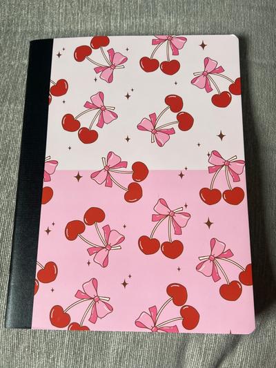 Cherry & Bow Pattern Notebook