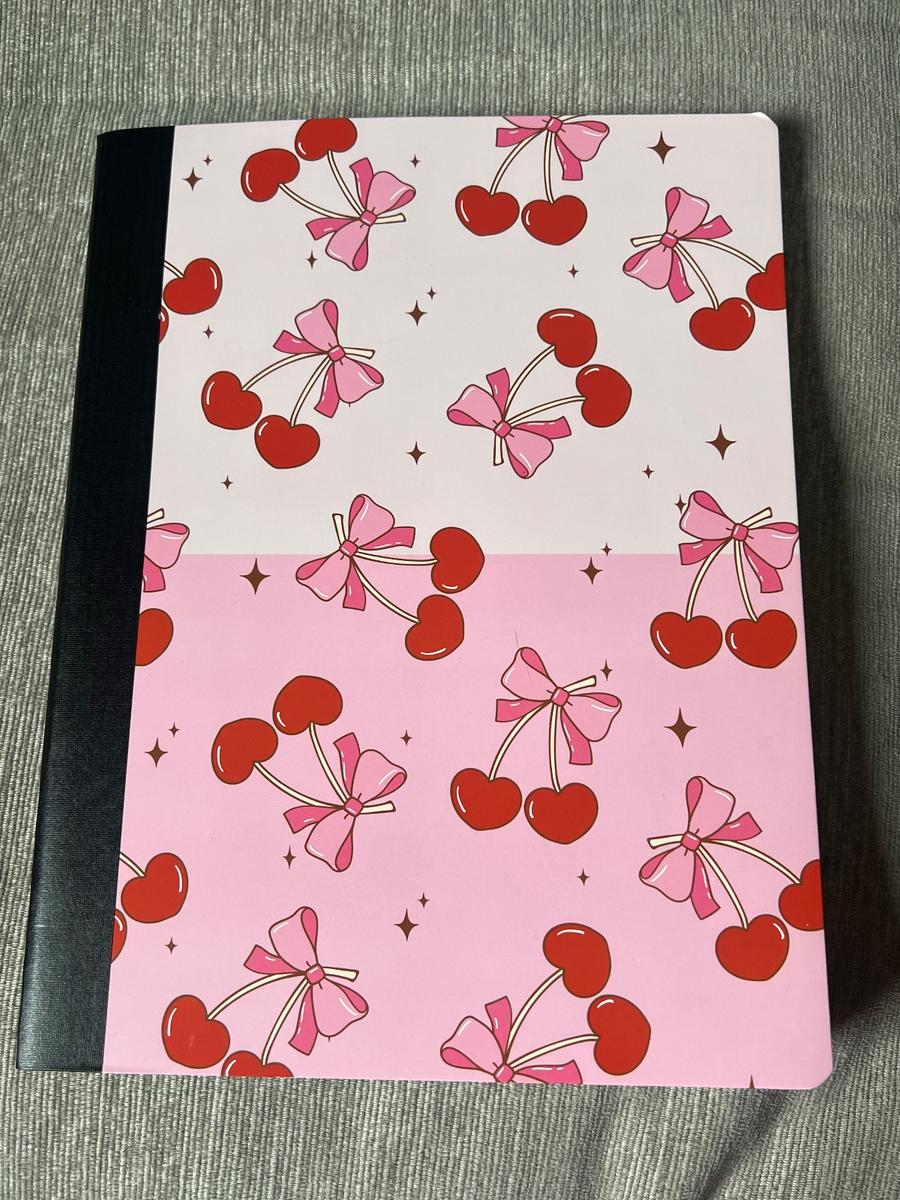 Cherry & Bow Pattern Notebook