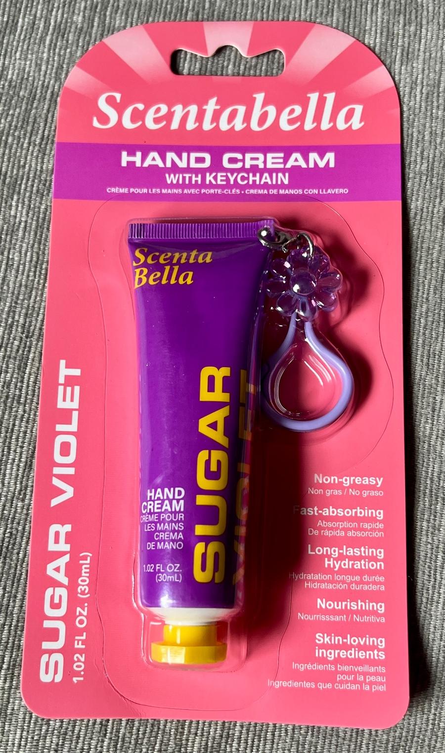 Scentabella Sugar Violet Hand Cream with Keychain 1.02oz