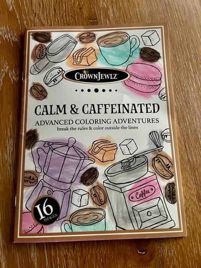 Calm & Caffeinated Advanced Coloring Book 16 Images