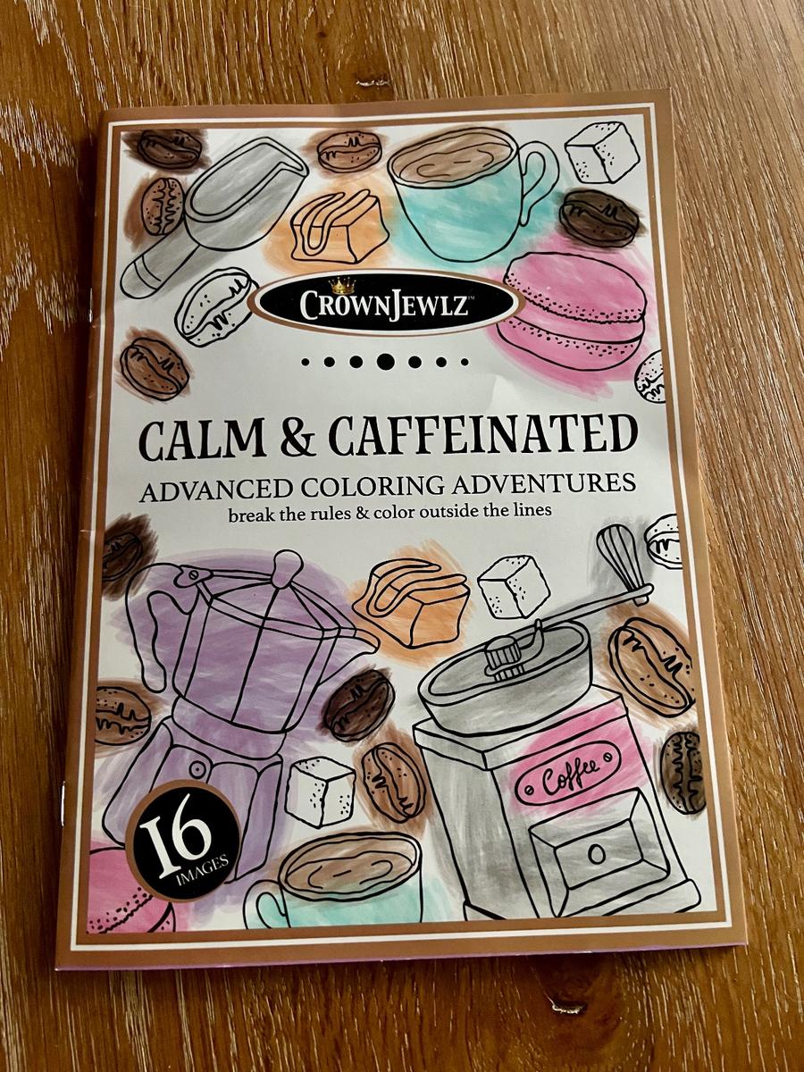 Calm & Caffeinated Advanced Coloring Book 16 Images