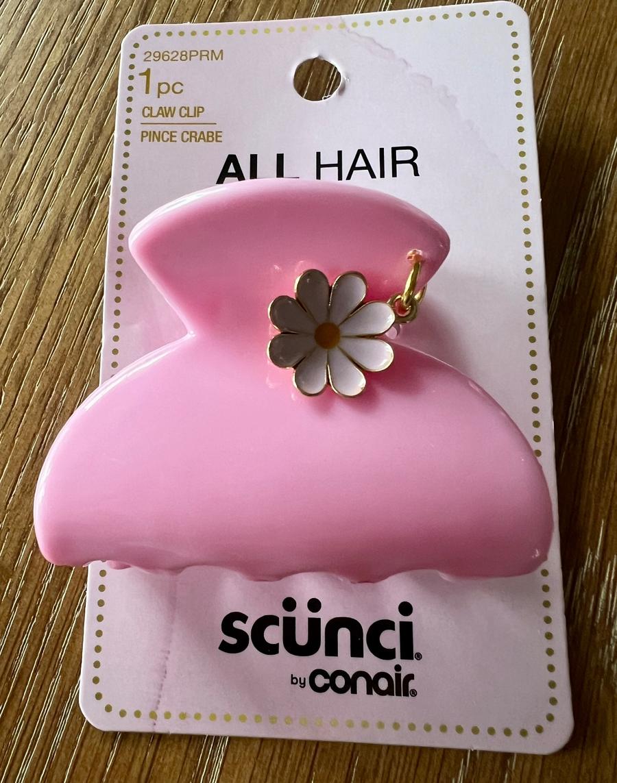 Scunci by Conair Pink Daisy Claw Clip