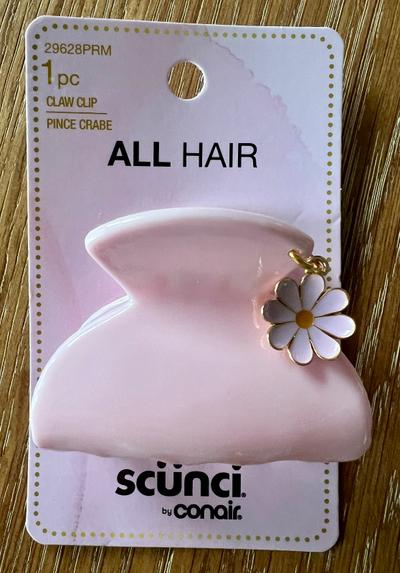 Scunci by Conair Pink Daisy Charm Claw Clip