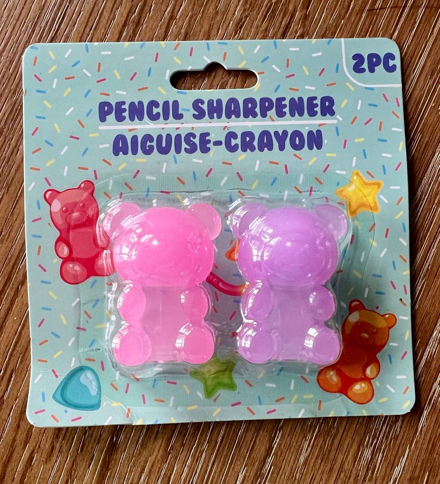 Gummy Bear Pencil Sharpeners 2-pack