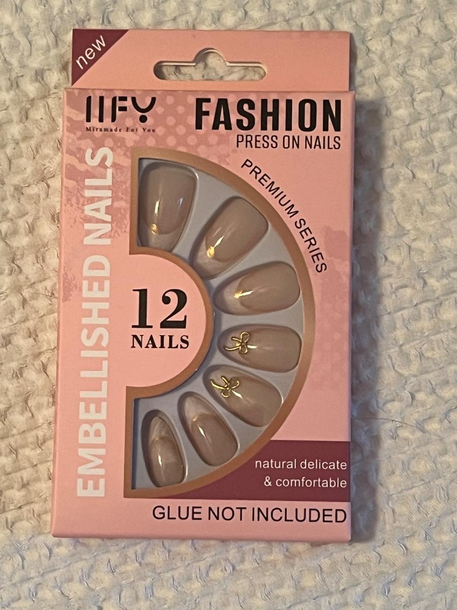 IIFY Fashion Press On Nails Embellished- 12ct