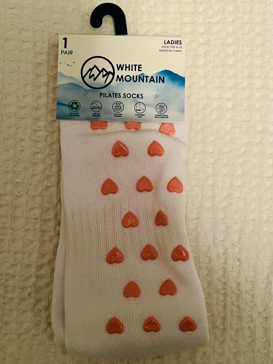 White Mountain Pilates Socks Ladies Shoe Size 4-10