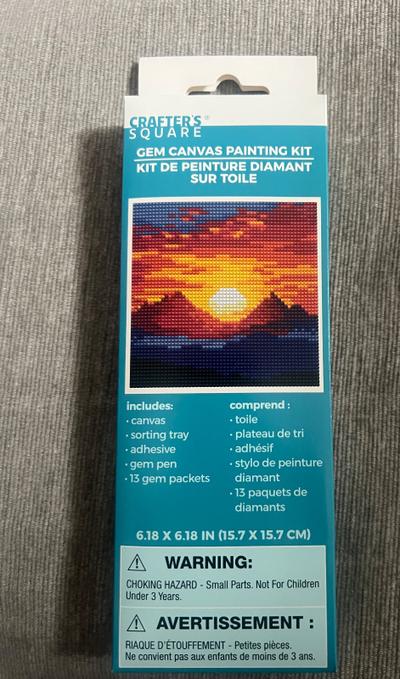 Crafter's Square Gem Canvas Painting Kit Sunset