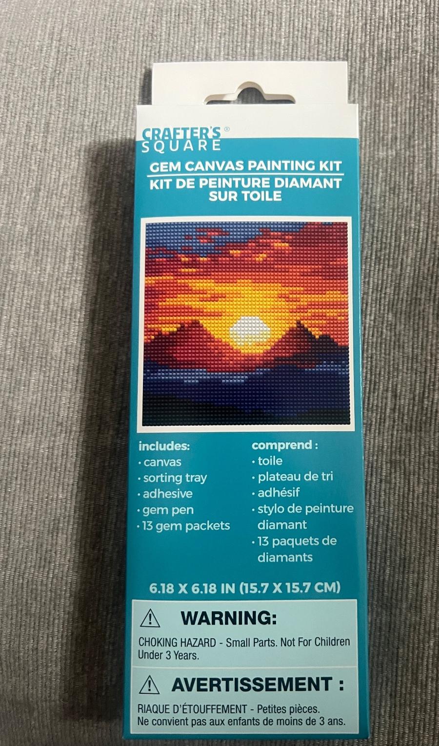 Crafter's Square Gem Canvas Painting Kit Sunset