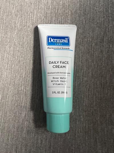 Dermasil Labs Daily Face Cream with Rose Water Witch Hazel Vitamin E 2oz