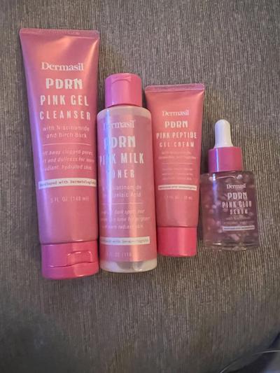 Dermasil PDRN Pink Skincare Set (Cleanser, Toner, Gel Cream, Serum)