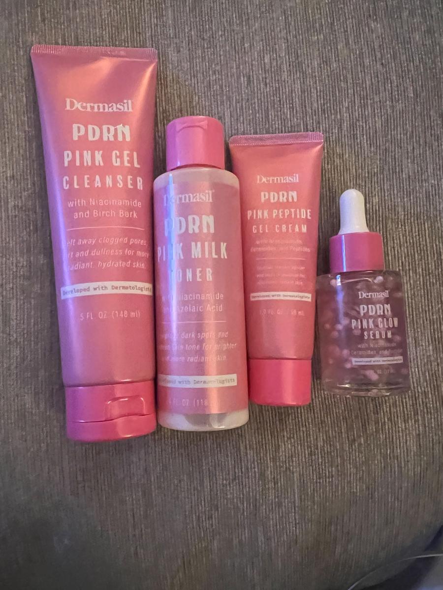 Dermasil PDRN Pink Skincare Set (Cleanser, Toner, Gel Cream, Serum)